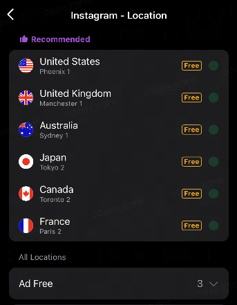 Instagram free location