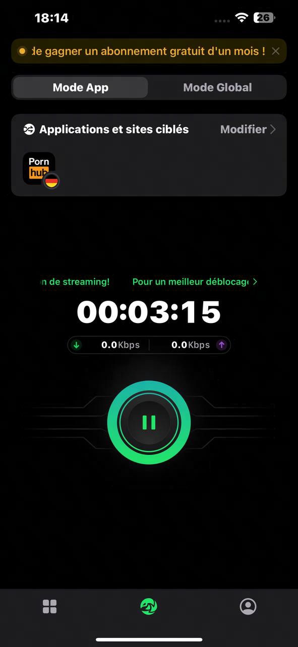 Sélectionner un serveur où Pornhub n'est pas bloqué