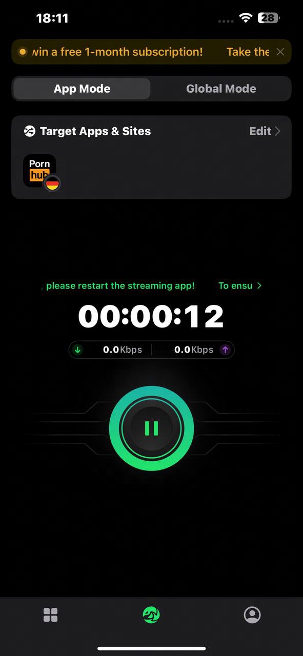 Select a server where Pornhub isn't blocked