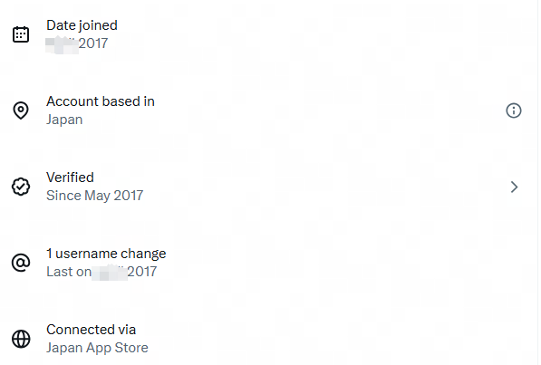 X Account Information